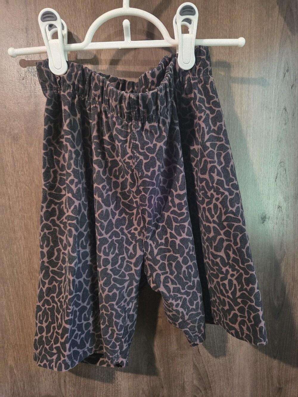 Just Cozy - Leopard Print Velvet Lounge Shorts - Black & Brown